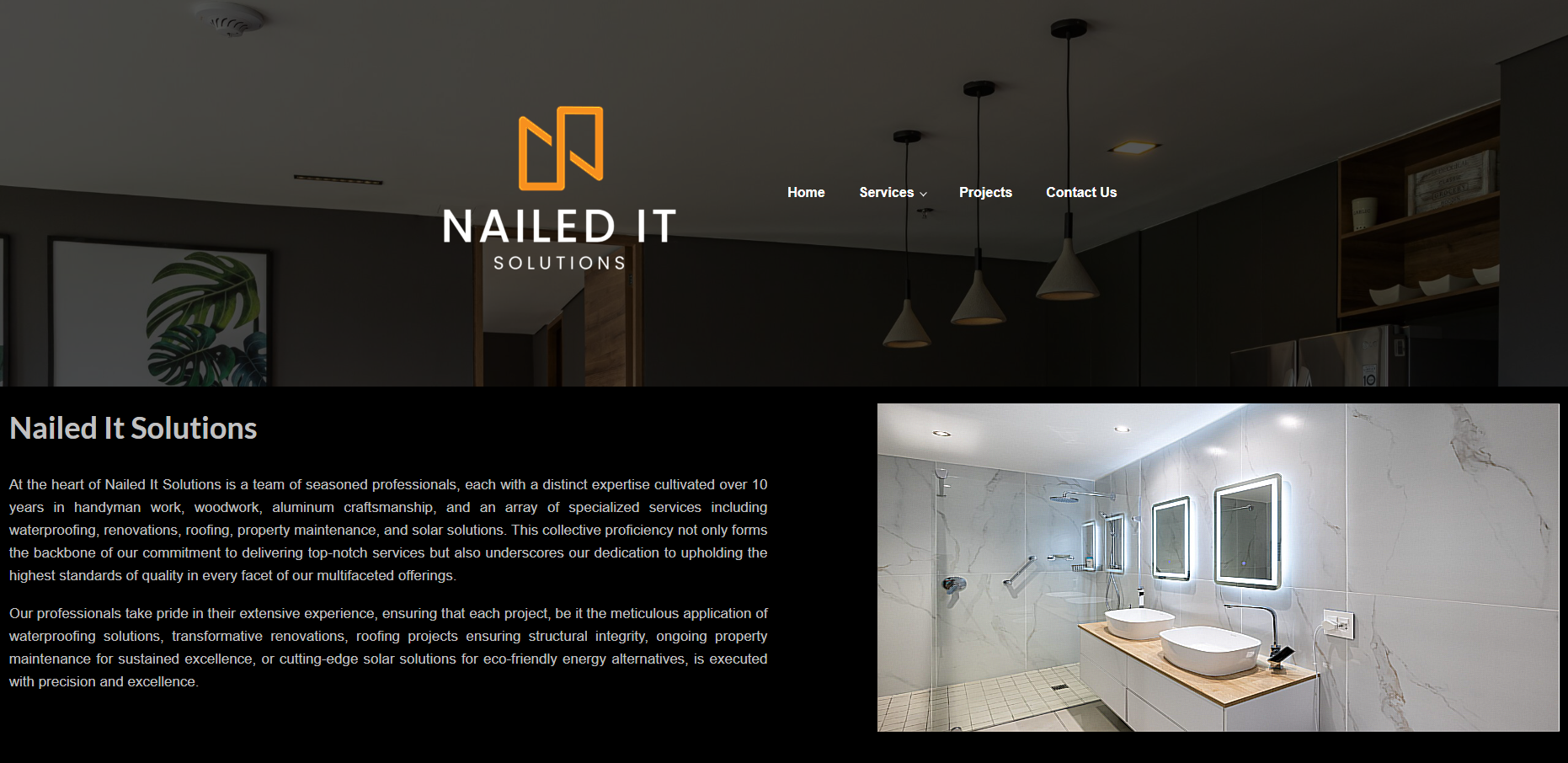 Nailed It Solutions website preview