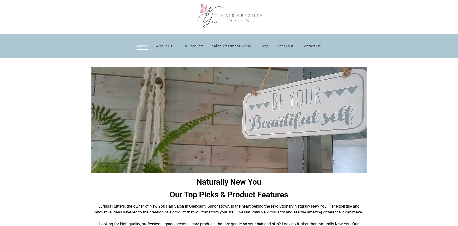 Naturally New You website preview
